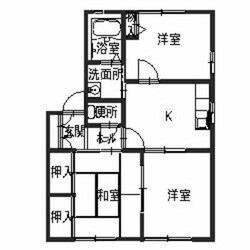 LE　HABITAT　Bの物件間取画像